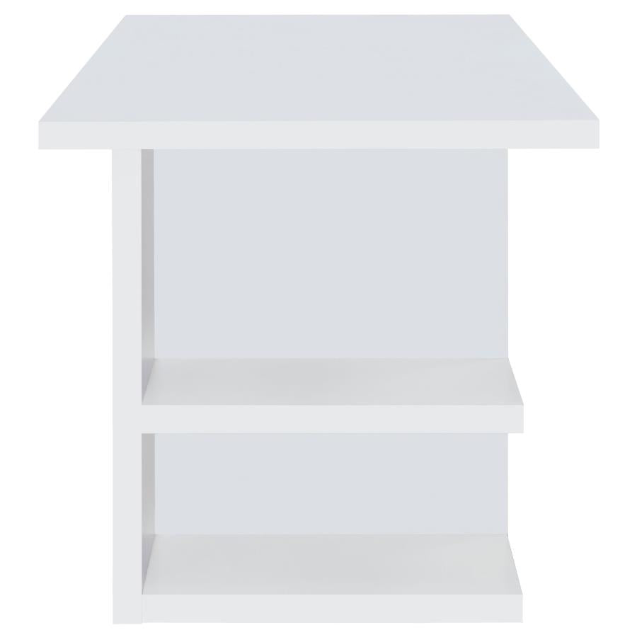 Alice 71-inch 4-shelf Engineered Wood Writing Desk White - 801455
