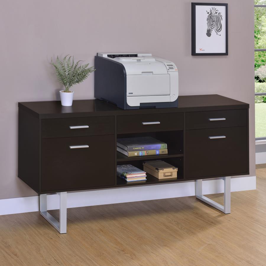 Lawtey 5-drawer Home Office Storage Credenza Cappuccino - 801522