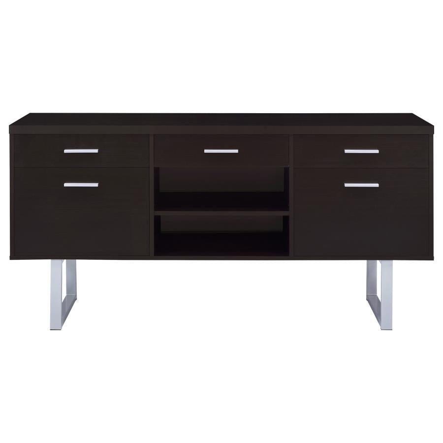 Lawtey 5-drawer Home Office Storage Credenza Cappuccino - 801522