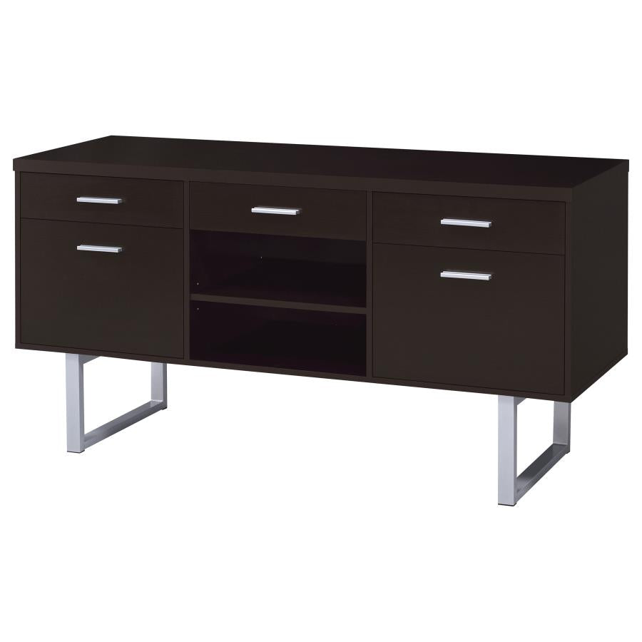 Lawtey 5-drawer Home Office Storage Credenza Cappuccino - 801522