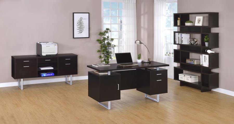 Lawtey 5-drawer Home Office Storage Credenza Cappuccino - 801522