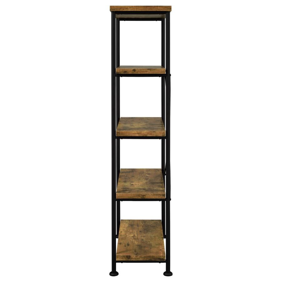 Analiese 63-inch 4-shelf Bookshelf Rustic Nutmeg - 801542
