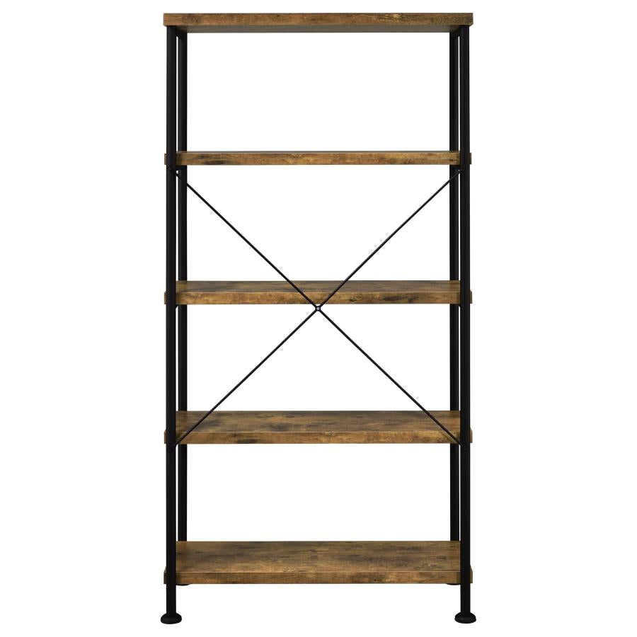 Analiese 63-inch 4-shelf Bookshelf Rustic Nutmeg - 801542