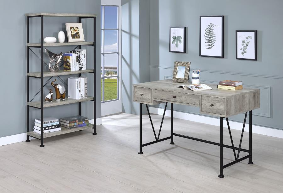 Analiese 63-inch 4-shelf Bookshelf Grey Driftwood - 801546