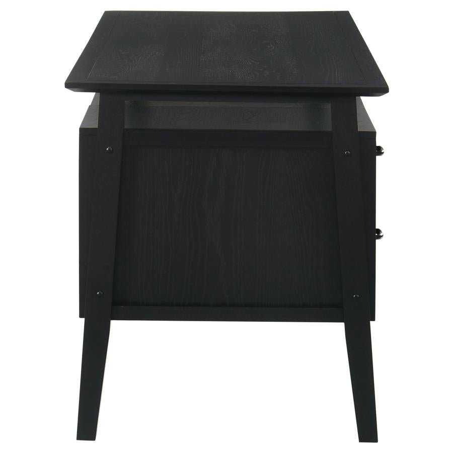 Goodson 64-inch 4-Drawer Double Pedestal Computer Desk Black - 801586