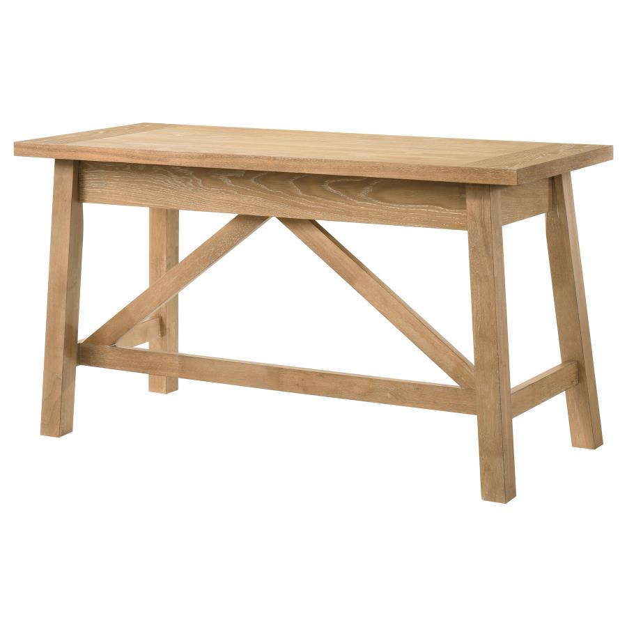 Fabian 54-inch 2-drawer Computer Writing Desk Distressed Light Brown - 801605