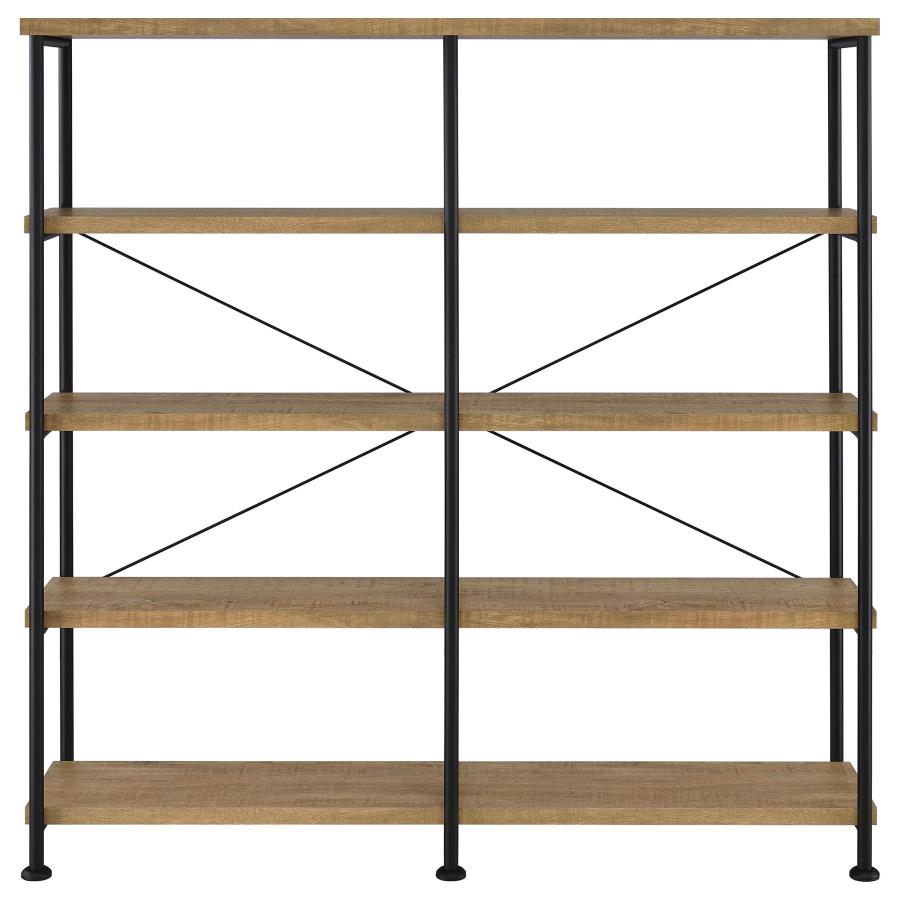 Analiese 63-inch 4-shelf Double Bookshelf Mango - 801853