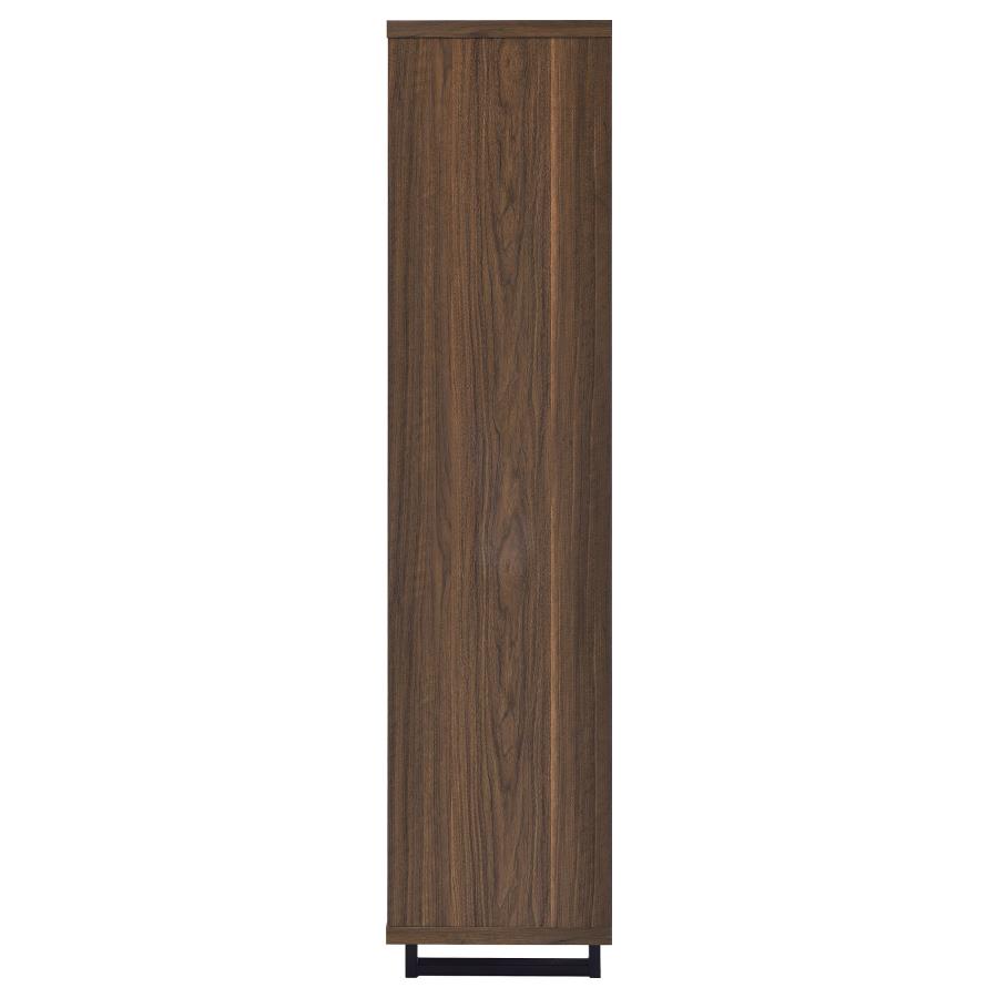 Maddox 71-inch 3-shelf Cabinet Bookcase Walnut - 801863