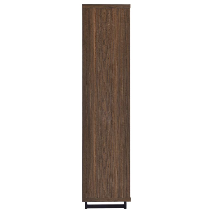 Maddox 71-inch 3-shelf Cabinet Bookcase Walnut - 801863