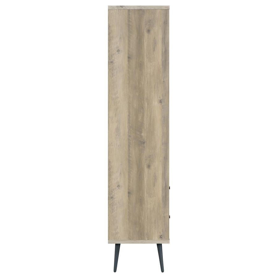 Maeve 70-inch 3-shelf Bookcase with Drawers Distressed Pine - 801923
