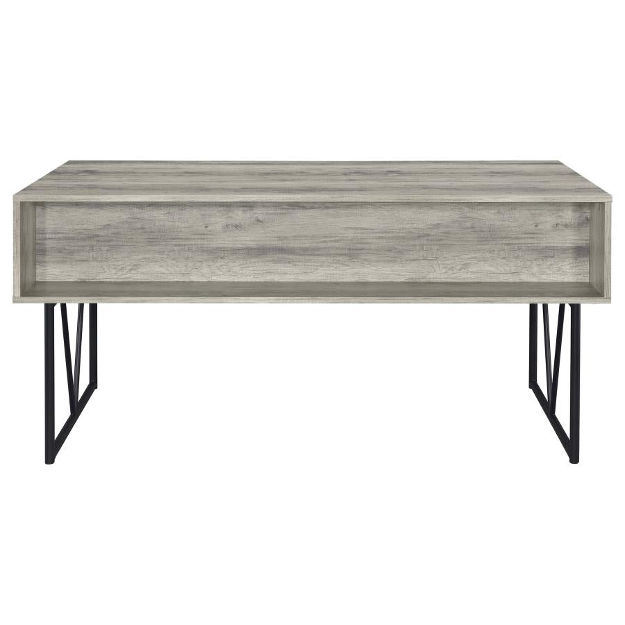 Analiese 63-inch 4-drawer Writing Desk Grey Driftwood - 801999