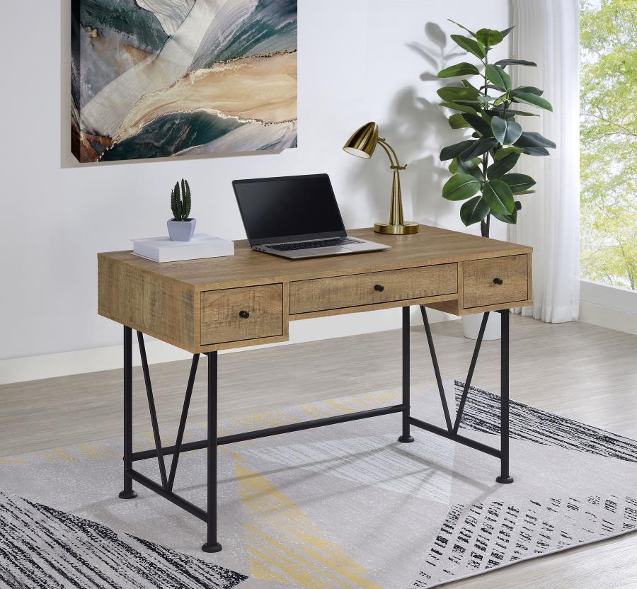 Analiese 47-inch 3-drawer Writing Desk Mango - 802001
