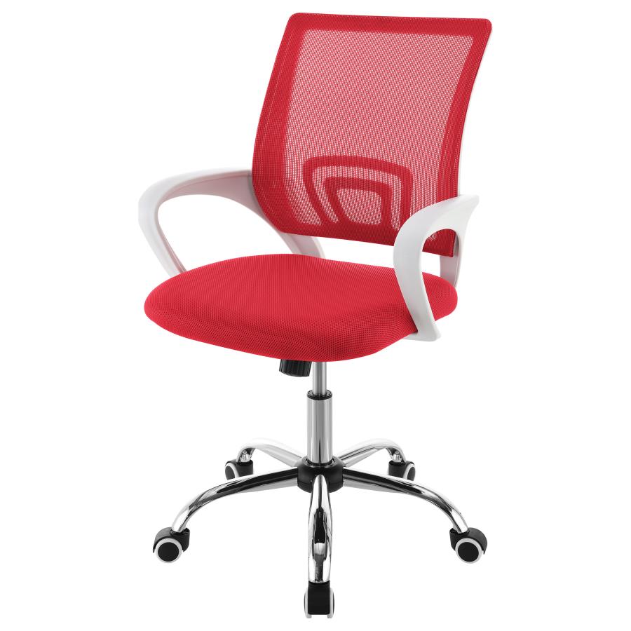 Felton Upholstered Adjustable Home Office Desk Chair Red - 802017