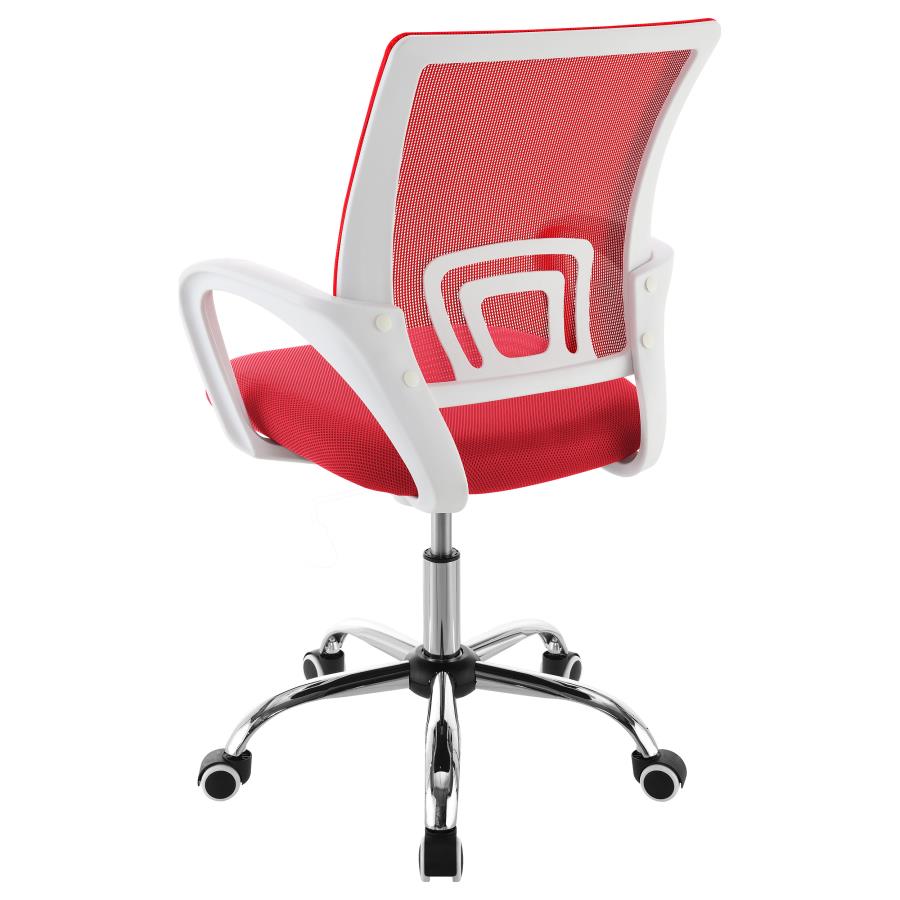 Felton Upholstered Adjustable Home Office Desk Chair Red - 802017