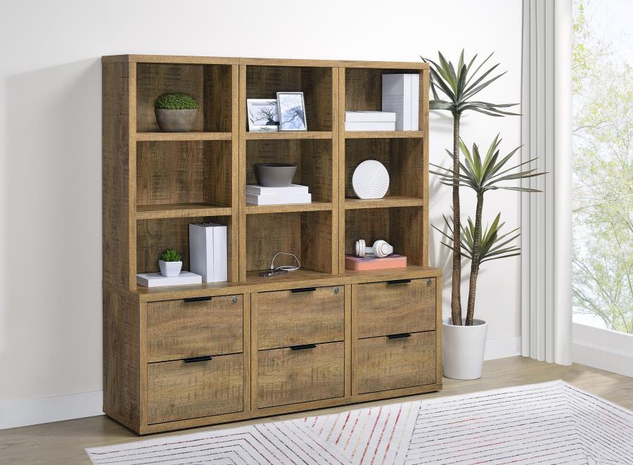 Westpark 3-piece Wall Unit Bookcase Set with USB Mango - 802693-S3