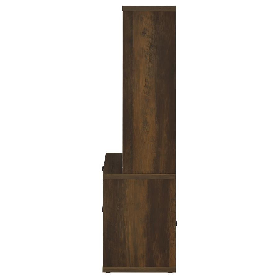 Westpark 3-shelf Bookcase USB and Lockable Drawer Dark Pine - 802713