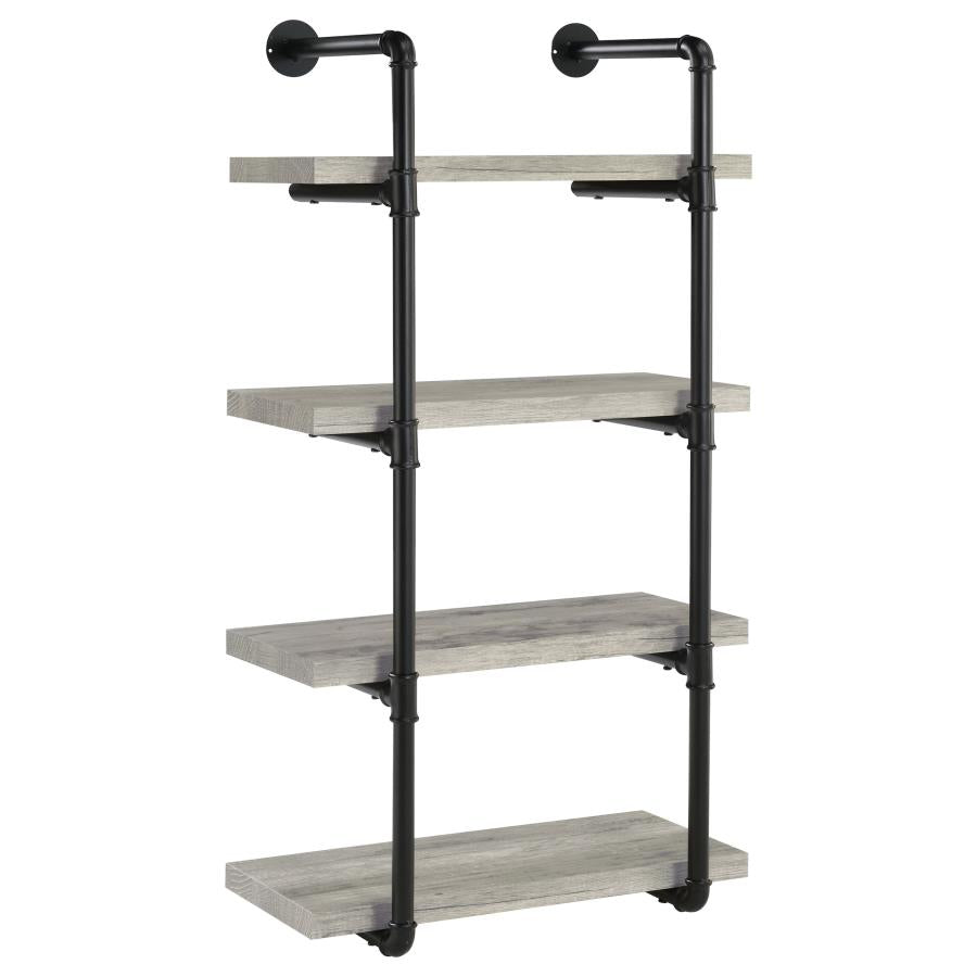 Elmcrest 24-inch 4-shelf Wall Bookshelf Grey Driftwood - 804416