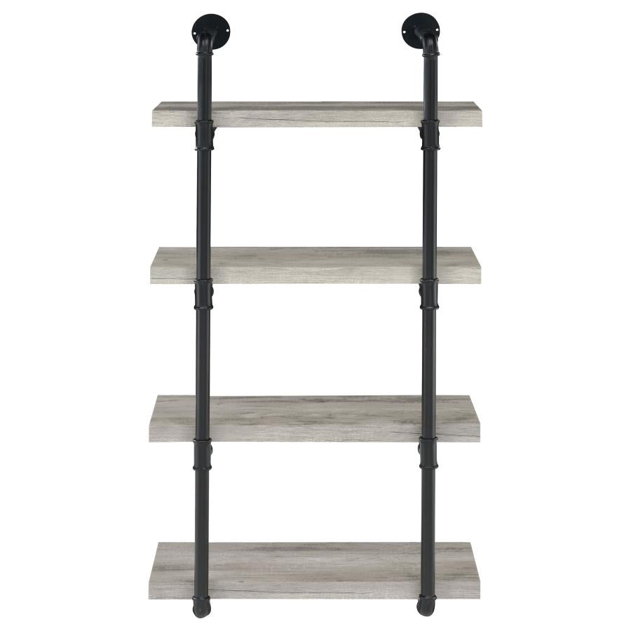 Elmcrest 24-inch 4-shelf Wall Bookshelf Grey Driftwood - 804416