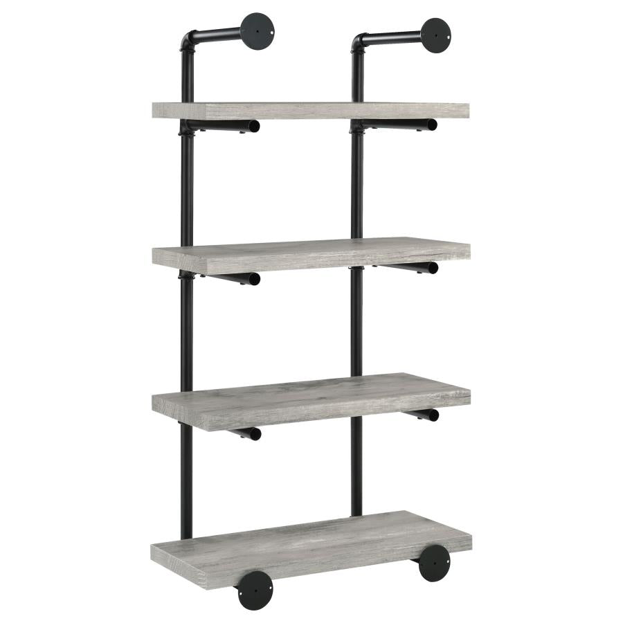 Elmcrest 24-inch 4-shelf Wall Bookshelf Grey Driftwood - 804416