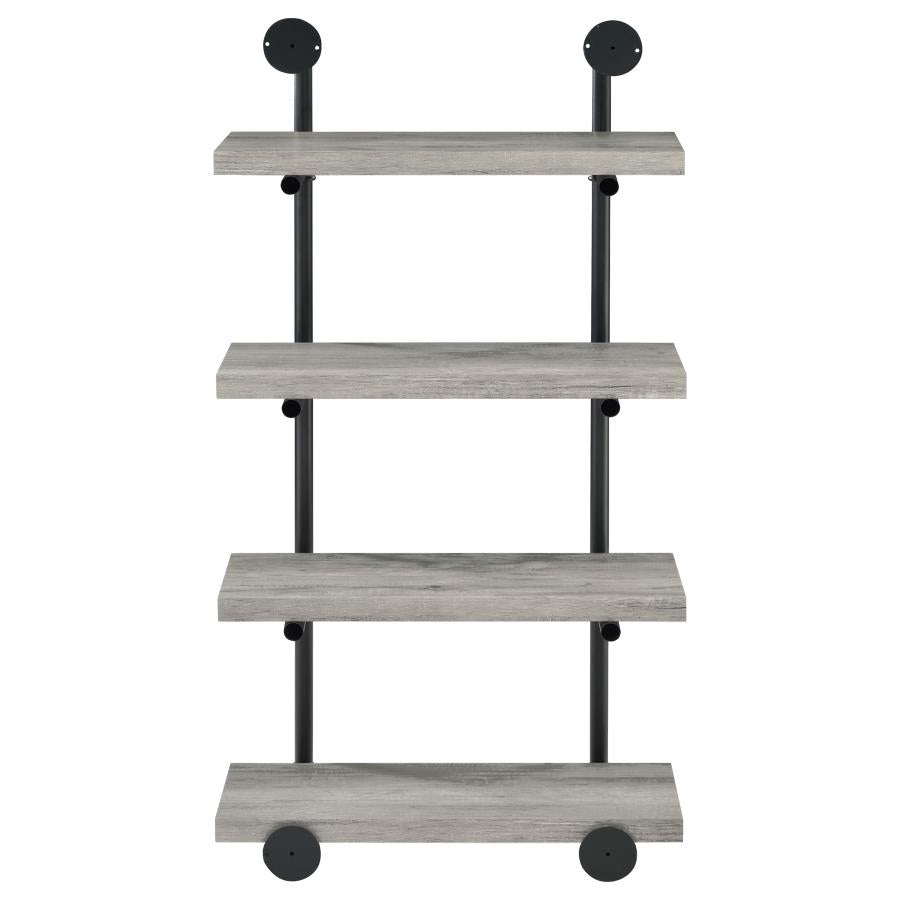 Elmcrest 24-inch 4-shelf Wall Bookshelf Grey Driftwood - 804416