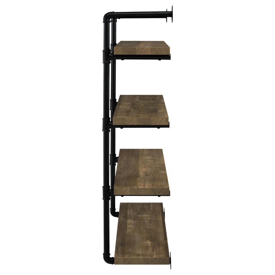 Elmcrest 39-inch 4-shelf Wall Bookshelf Rustic Oak - 804417