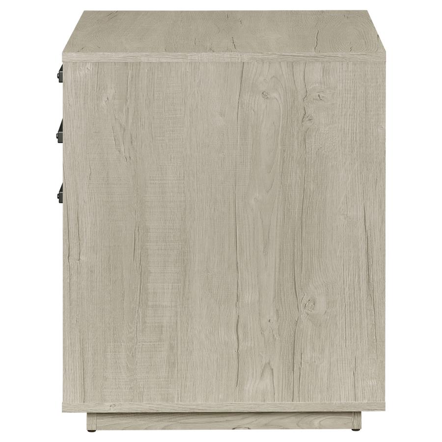 Loomis 3-drawer Home Office File Cabinet Whitewashed Grey - 805882