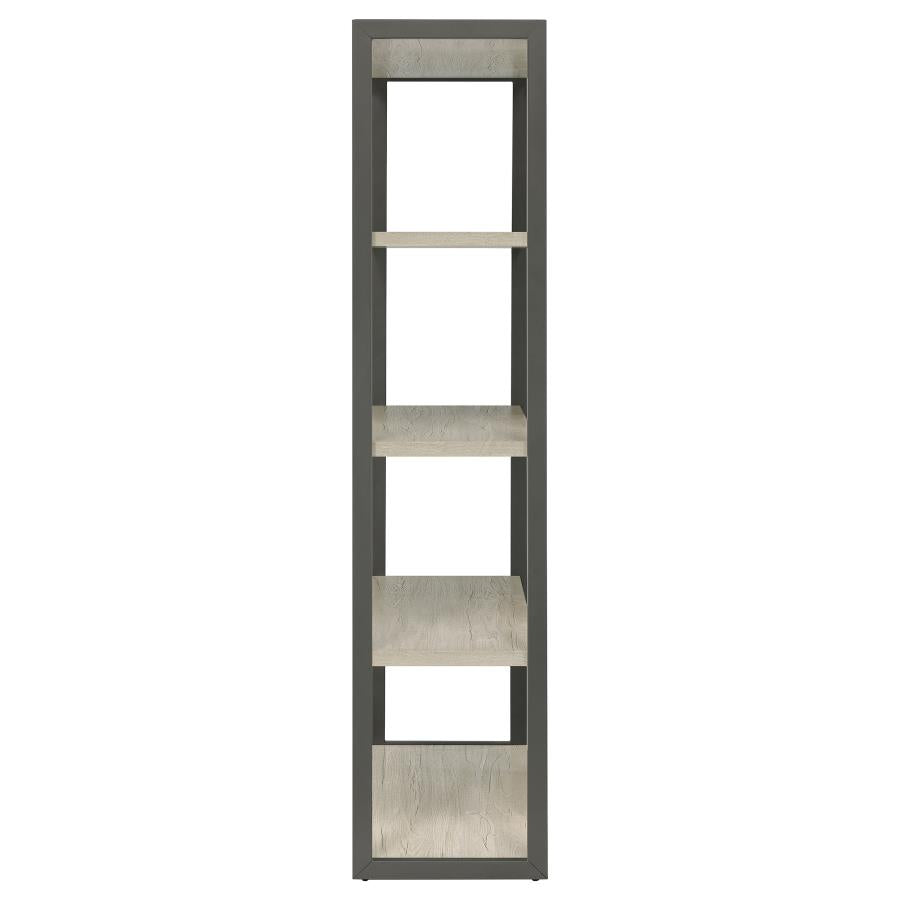 Loomis 72-inch 4-shelf Bookshelf Whitewashed Grey - 805883