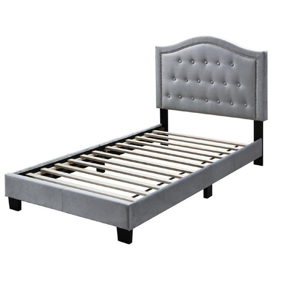 European Style Bed, Button Tufted Headboard
