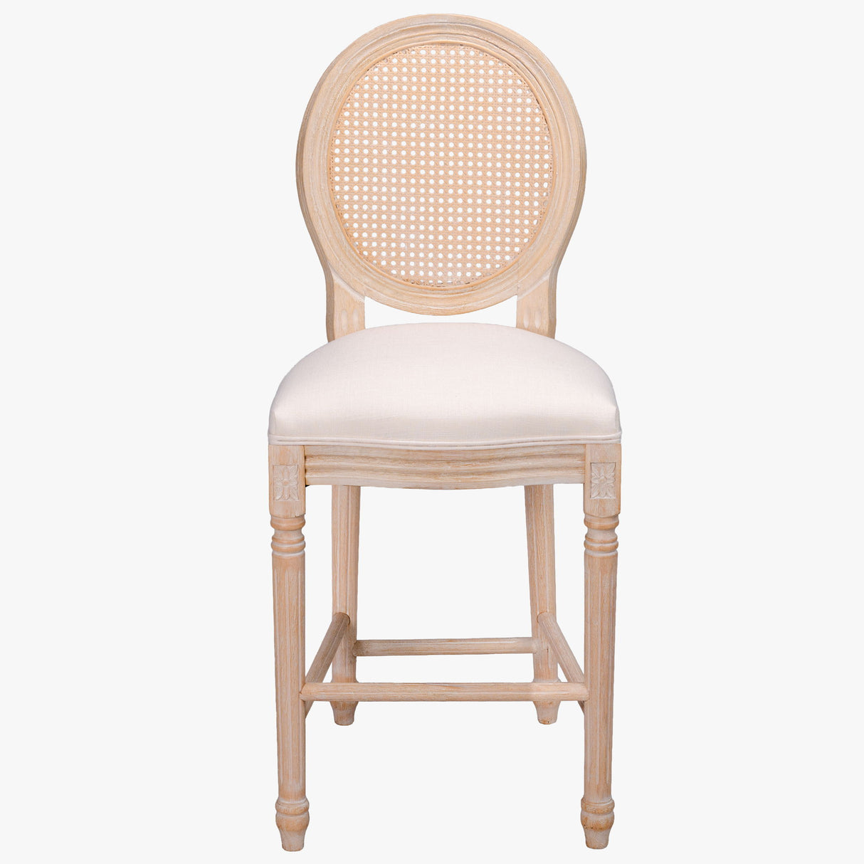 French Country Bar Chairs With Round Back (Set of 2)