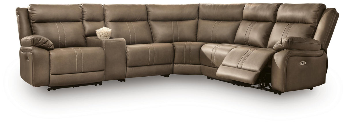 Max-Momentum 6-Piece Power Reclining Sectional with Audio Console - PC82305S9