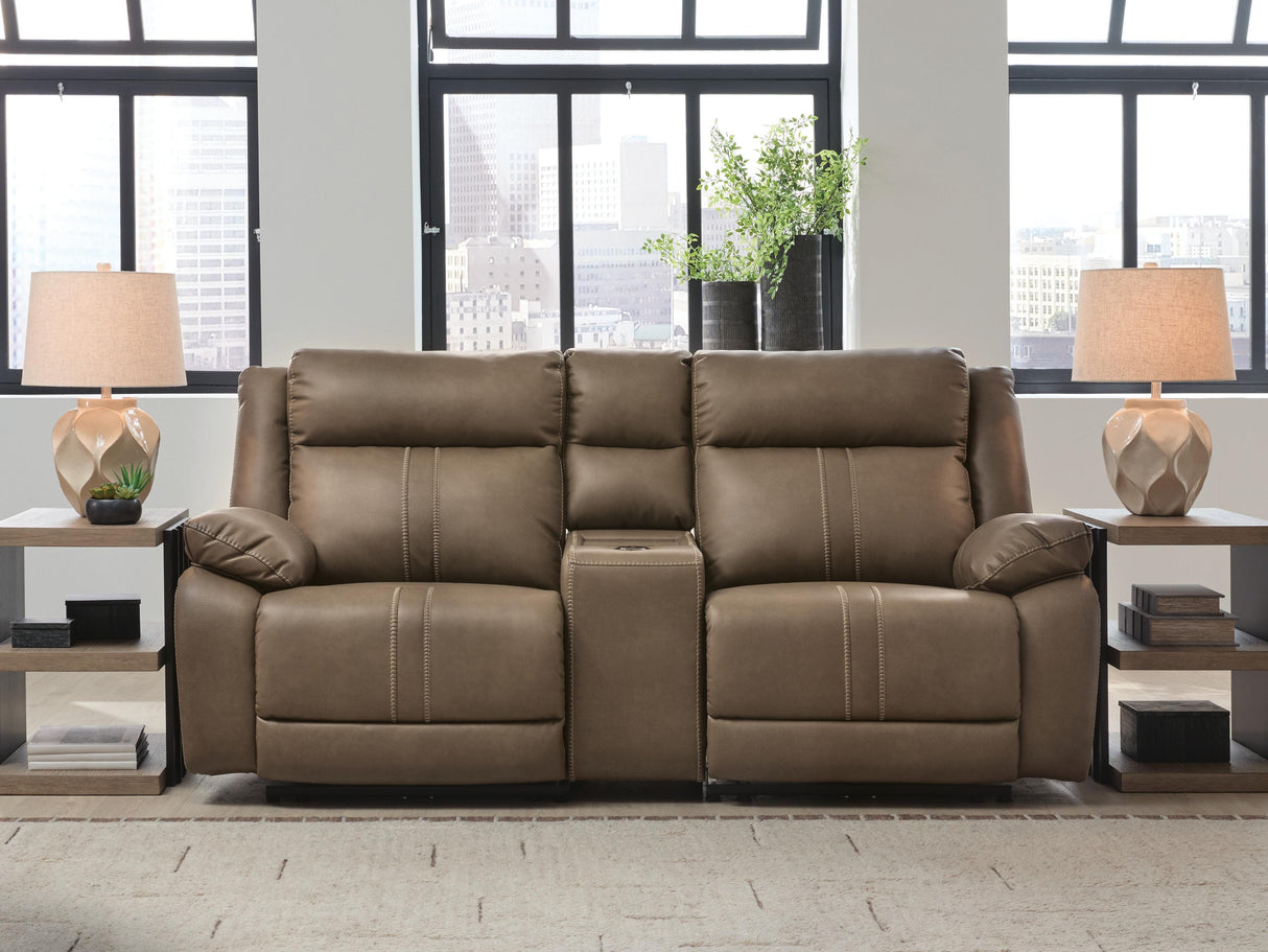 Max-Momentum 3-Piece Power Reclining Sectional Loveseat with Audio Console - PC82305S2