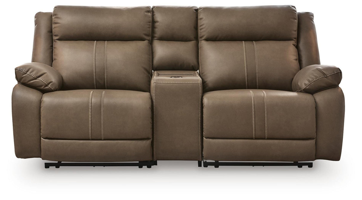 Max-Momentum 3-Piece Power Reclining Sectional Loveseat with Audio Console - PC82305S2