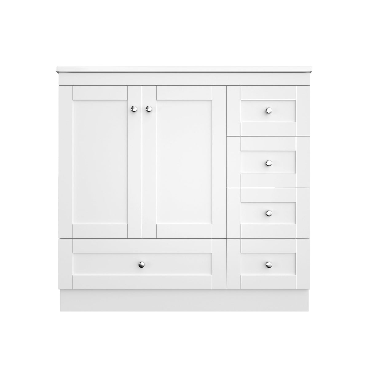Shaker Free Standing Bathroom Vanity Cabinet & Sink, Soft Close Drawers, Soft Close Doors