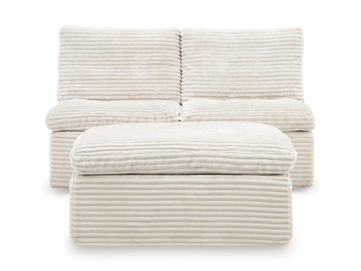 Fannin Armless Chair with Ottoman - PC8430431