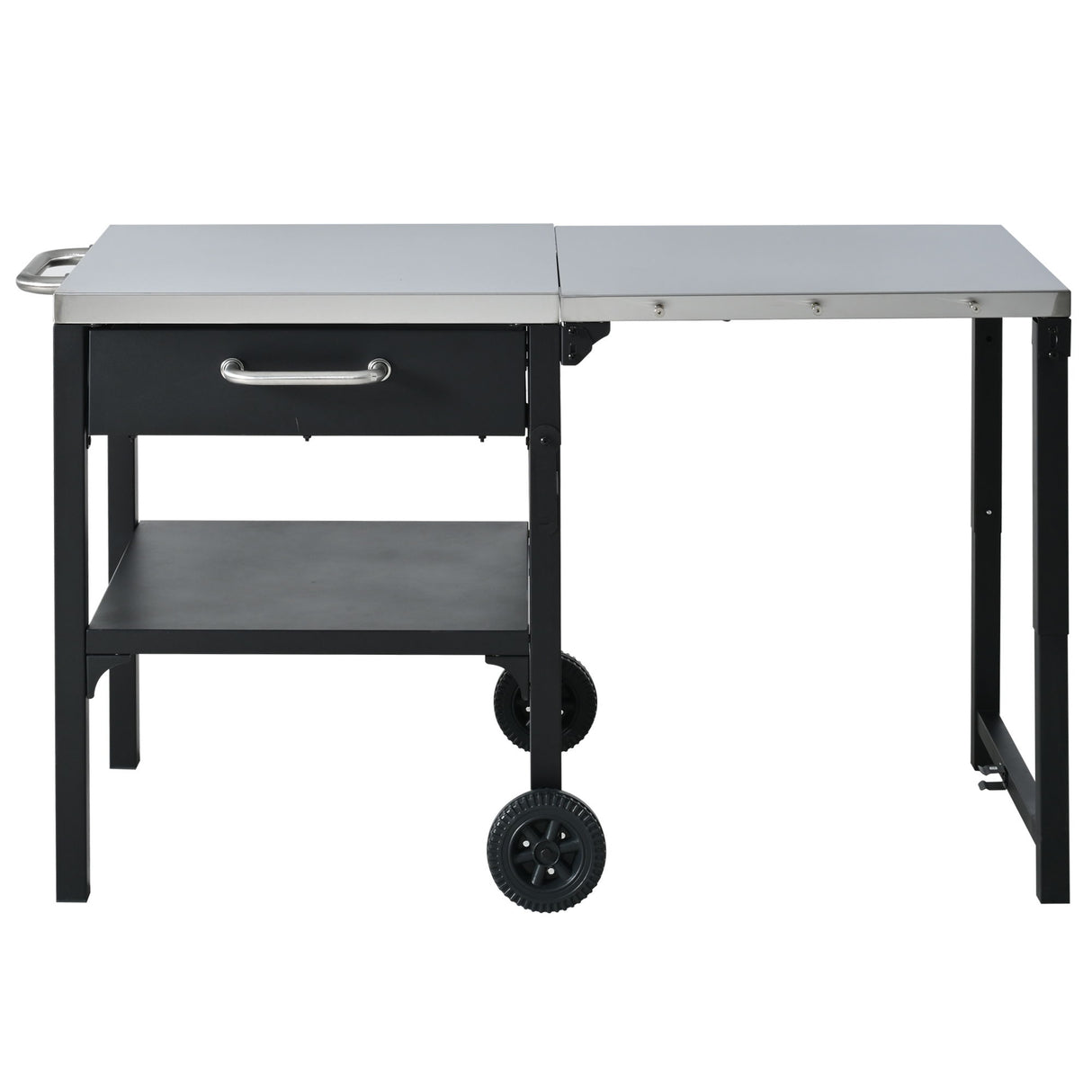 Foldable Outdoor Kitchen Cart With Storage For Patio