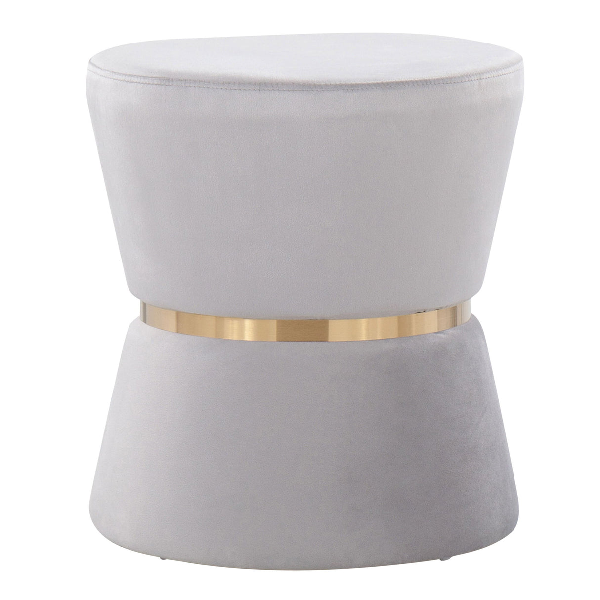 Gemma - Contemporary / Glam Ottoman - Silver