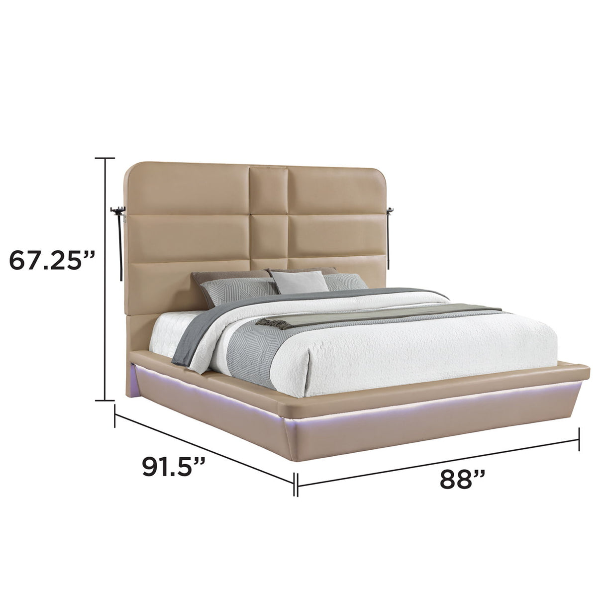 Futura - Upholstered Bed With Tall Headboard
