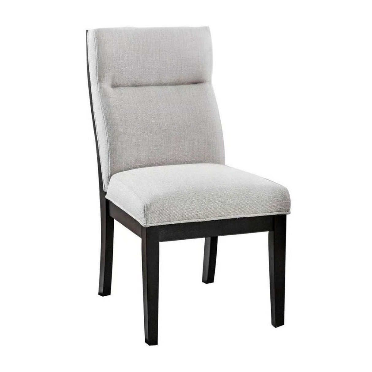 2 Tone Chairs With Tapered Legs (Set of 2) - Beige / Black / Black