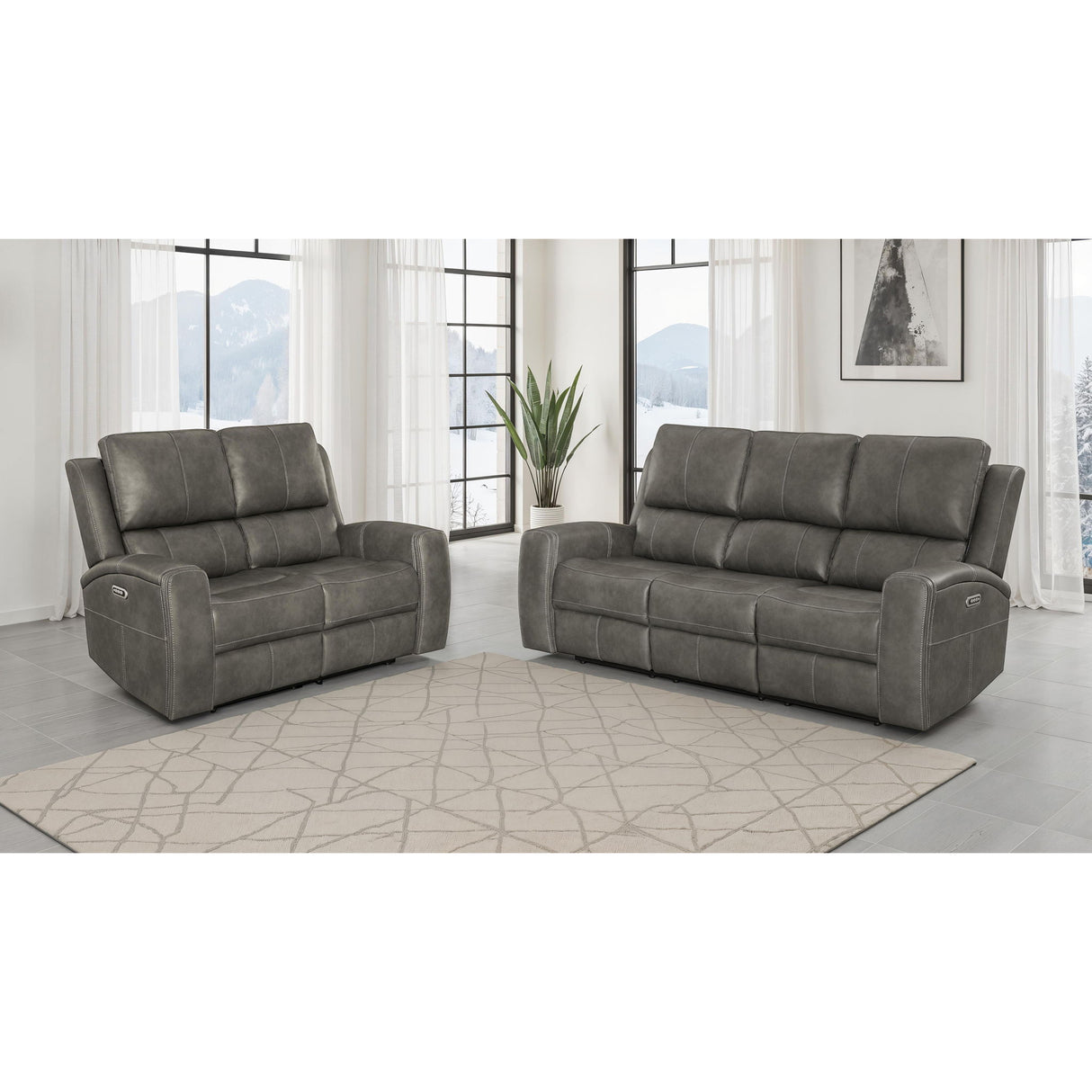 Boyce - Triple Power Reclining Sofa Set With Independent Headrest