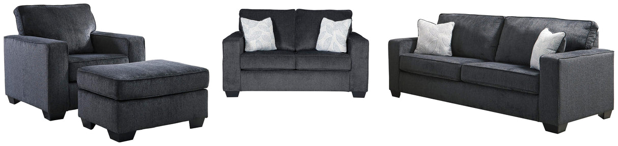 Altari Sofa, Loveseat, Chair and Ottoman - 87213U8