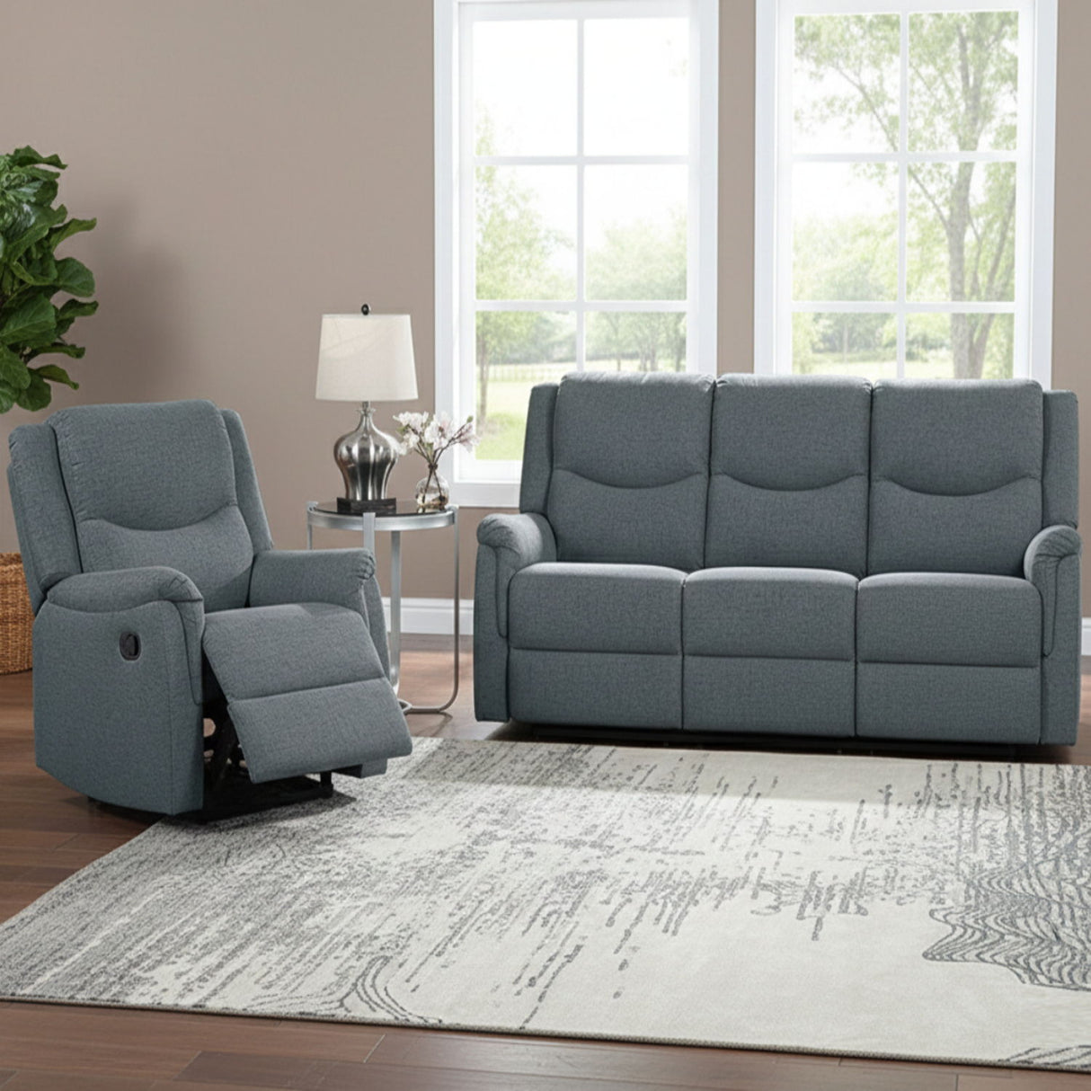 Modern Style Living Room Set, Manual Motion