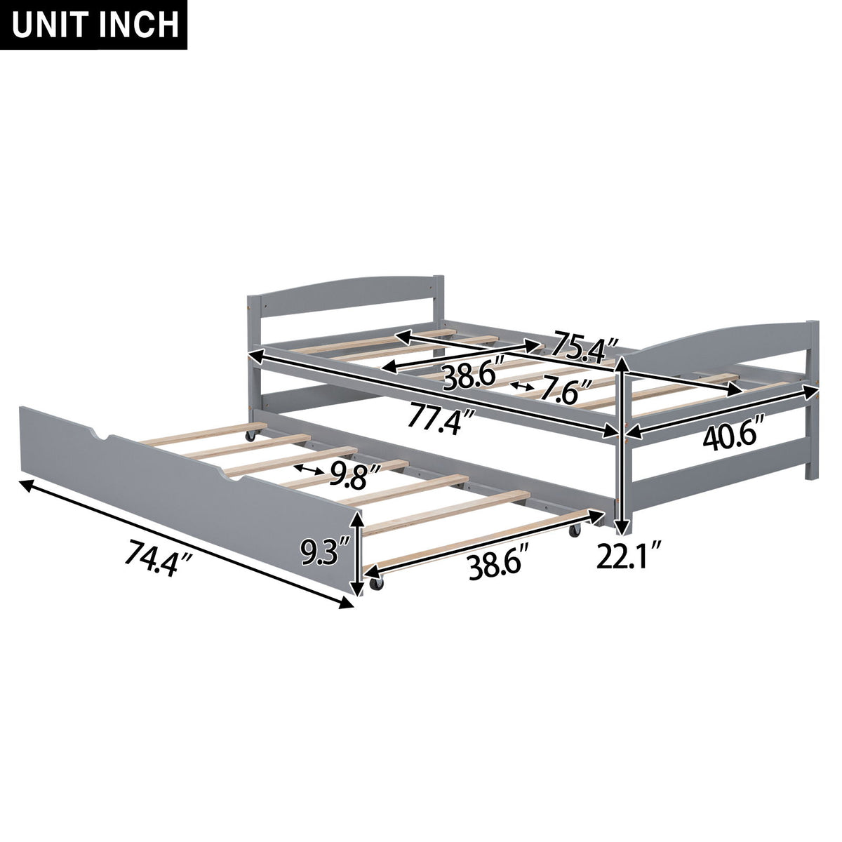 Platform Bed With Trundle