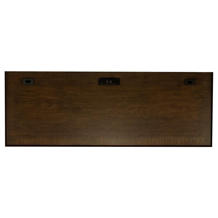 Hartshill 66-inch 5-drawer Credenza Office Desk Burnish Oak - 881282