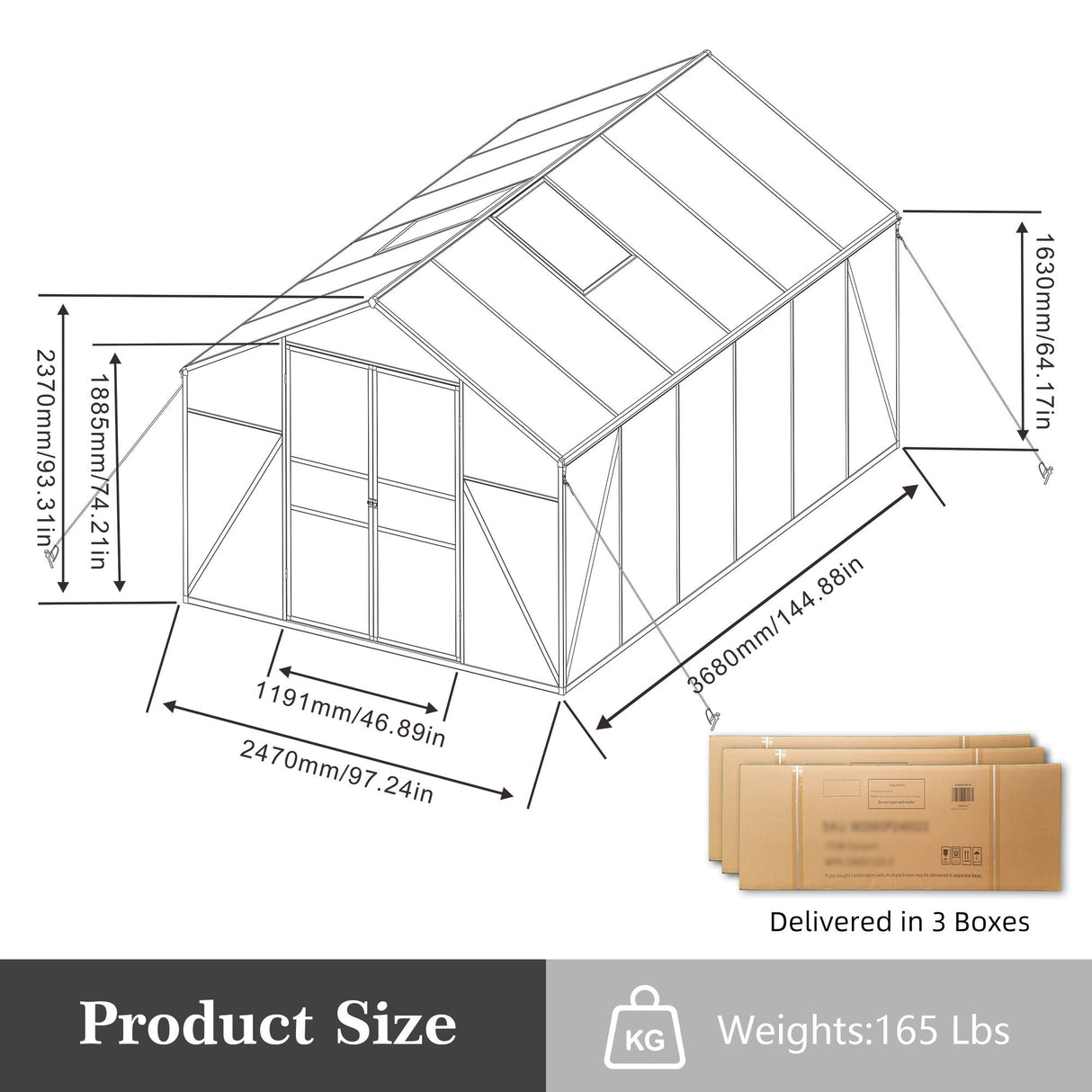 Gain Height Windproof house All Season Outdoor Garden Shelter
