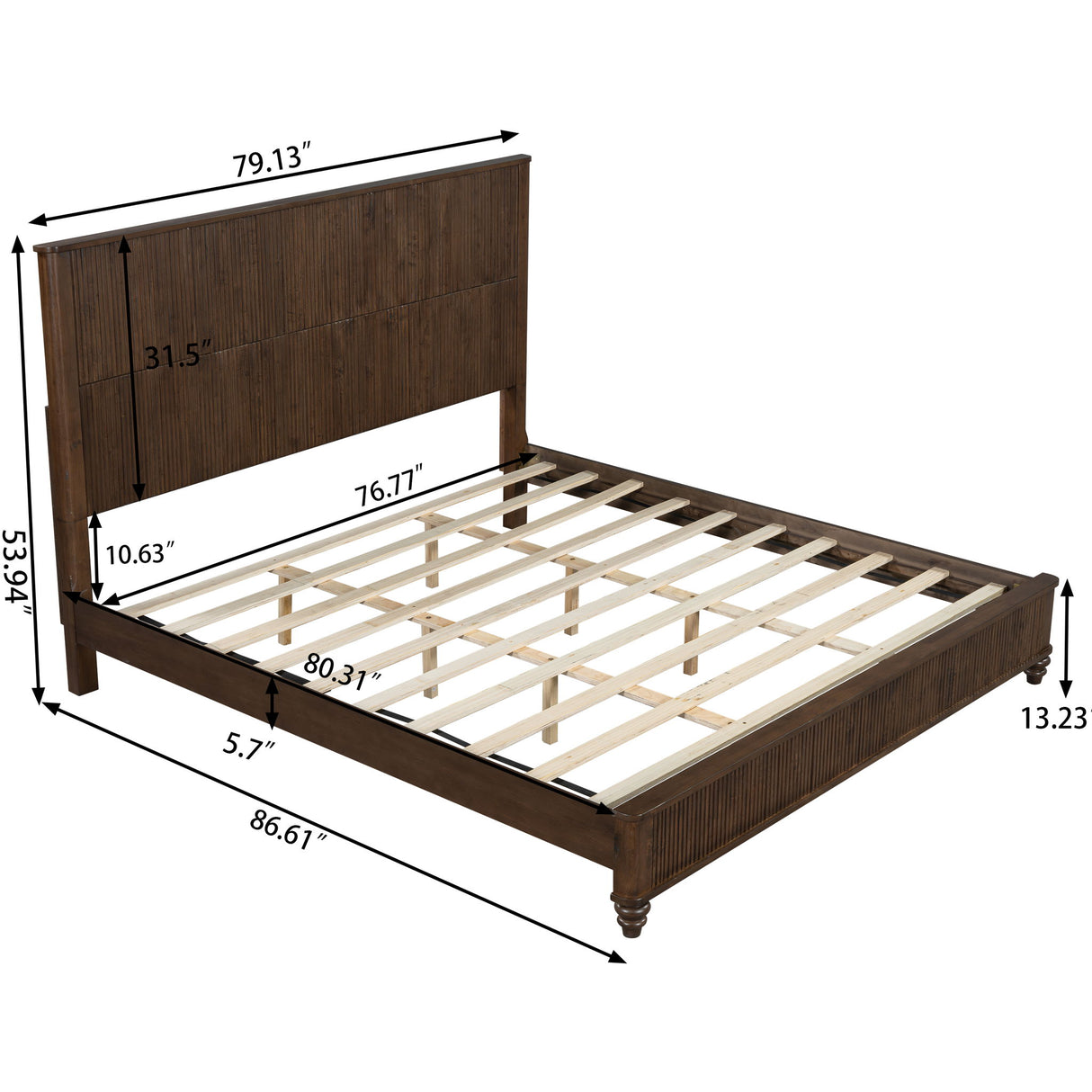 3 Piece Bedroom Set With Bed And 2 Nightstands