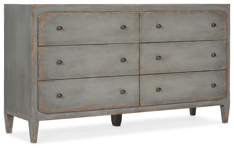 Ciao Bella Six-Drawer Dresser- Speckled Gray - 5805-90002-95