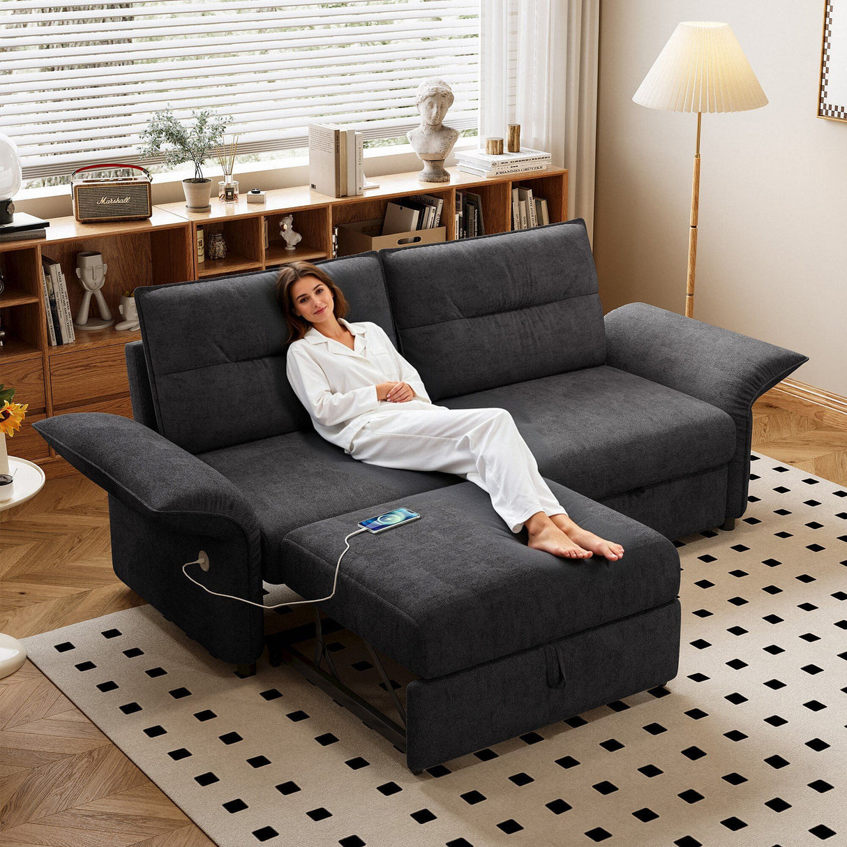Sofa Bed With Convertible Design, Living Room Furniture