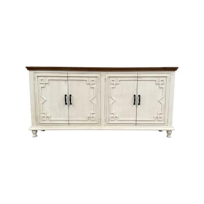 VA BRITLEY 4DOOR CONSOLE #526 LINEN CHESTNUT TOP - BRITLE4L