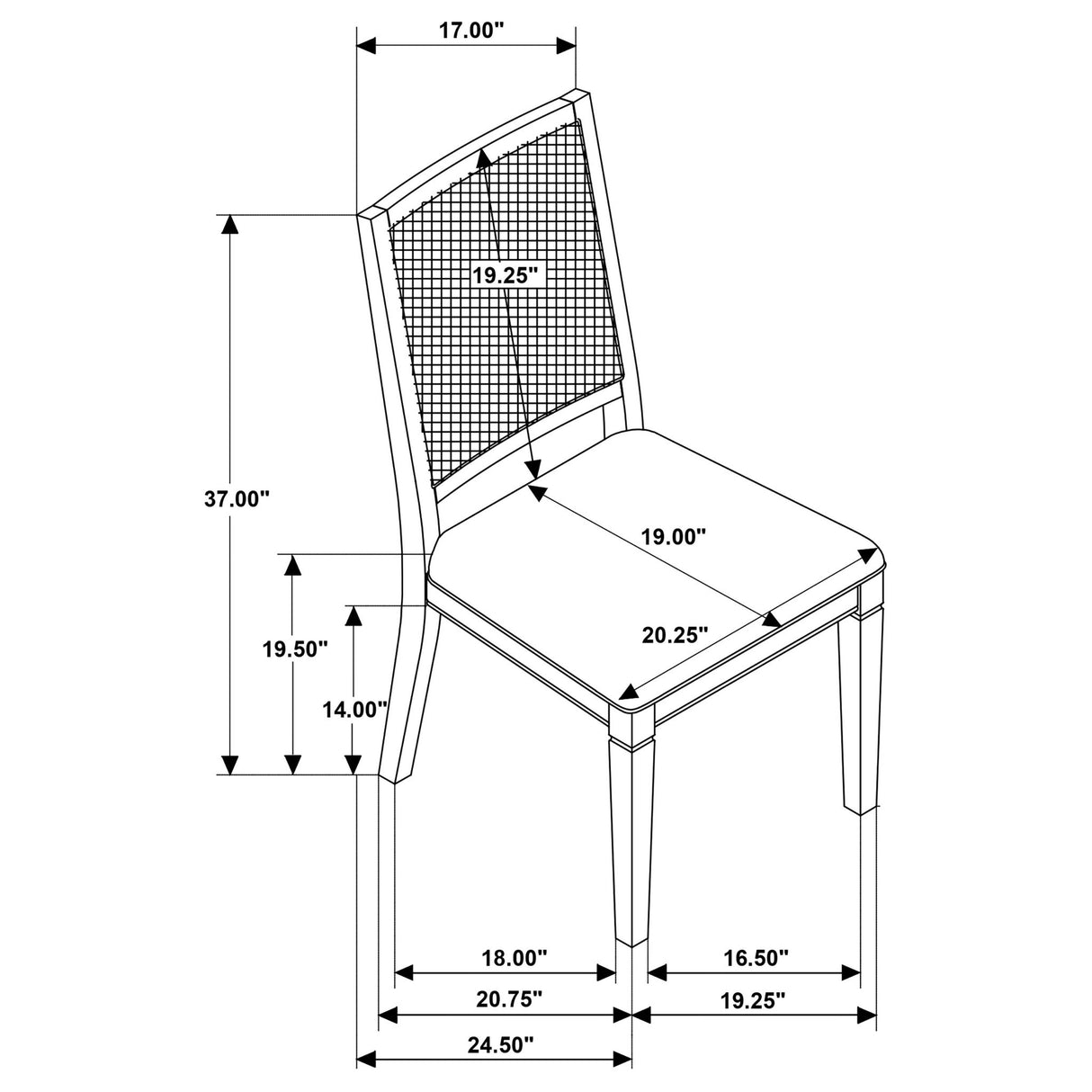 Stewart - Back Dining Side Chair (Set of 2) - Light Brown