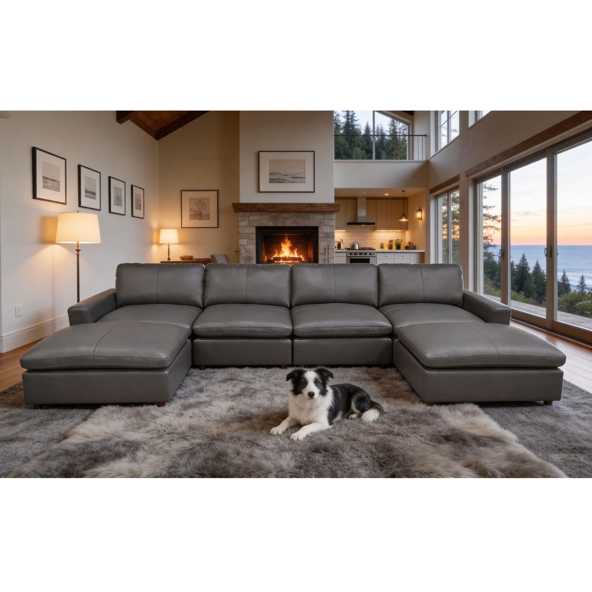 Upholstered Large Seating Modular Sectional
